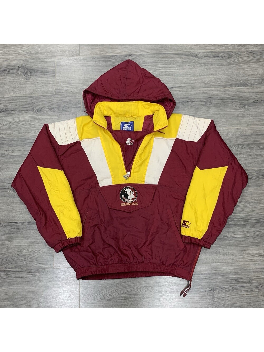 Vintage 1990S Starter Florida State University Seminoles Jacket XL Rare Mens Red
